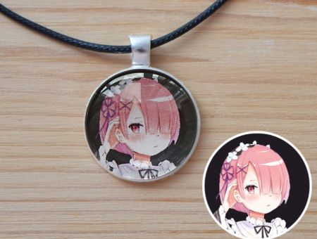 Кулон Рам Ре: Зеро Re Zero №945-0215 , 25мм, з чорним шнурком