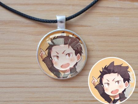 Кулон Нацукі Субару Ре: Зеро Re Zero №945-0216 , 25мм, з чорним шнурком