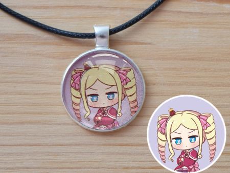 Кулон Беатріс Ре: Зеро Re Zero №945-0221, 25мм, з чорним шнурком
