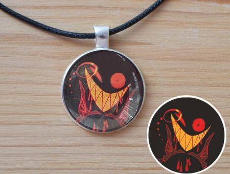 Кулон Hazbin Hotel №945-0229 , 25мм, з чорним шнурком