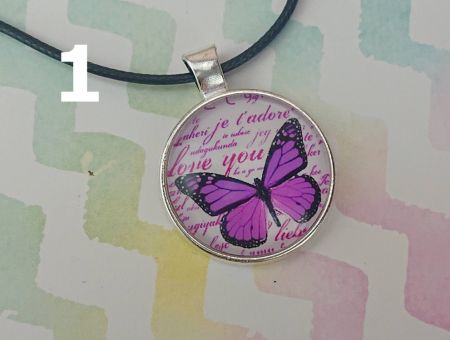 Кулон МЕТЕЛИК сріблястий №0012 , 25мм, 1 шт на вибір, з чорним шнурком