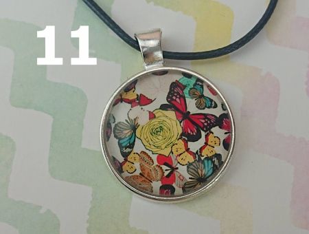 Кулон МЕТЕЛИК сріблястий №0012 , 25мм, 1 шт на вибір, з чорним шнурком