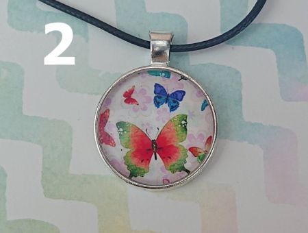 Кулон МЕТЕЛИК сріблястий №0012 , 25мм, 1 шт на вибір, з чорним шнурком