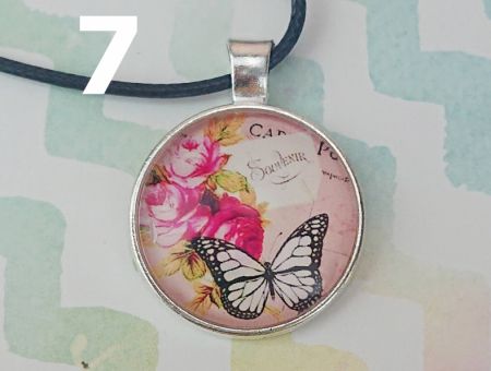 Кулон МЕТЕЛИК сріблястий №0012 , 25мм, 1 шт на вибір, з чорним шнурком