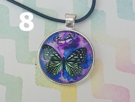 Кулон МЕТЕЛИК сріблястий №0012 , 25мм, 1 шт на вибір, з чорним шнурком