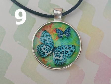 Кулон МЕТЕЛИК сріблястий №0012 , 25мм, 1 шт на вибір, з чорним шнурком