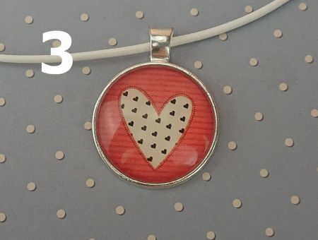 Кулон Серце сріблястий №0011 , 25мм, з білим шнурком