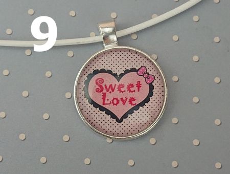 Кулон Серце сріблястий №0011 , 25мм, з білим шнурком