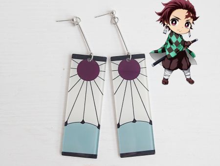 Сережки Танджиро Камадо Клинок, що розсікає демонів №0009-7 Kimetsu no Yaiba, Demon Slayer, 1 пара