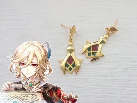 Сережки Кавеха Genshin Impact (швензи гвоздики), 1 пара №0054