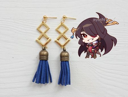 Сережки Бей Доу Genshin Impact №0024 (швензи гвоздики), 1 пара