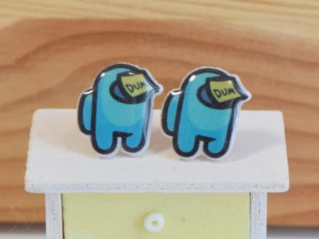 Сережки-гвоздики Among Us акрилові 1 пара 0004-2