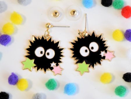 Сережки-цвяхи №0008 Studio Ghibli Spirited Away Сусуватарі 1 пара