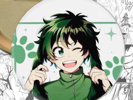 значок Мідорія Boku no Hero Academia 000501 Круглий