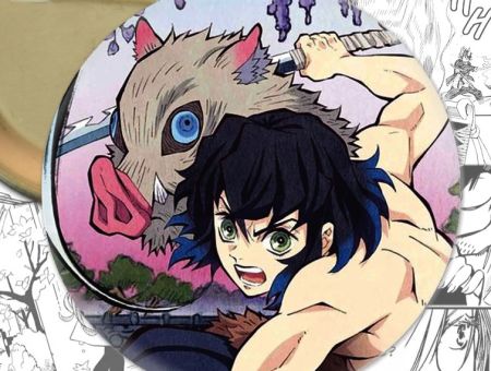 Значок Клинок, що розсікає демонів Іноске 000595 аніме Demon Slayer