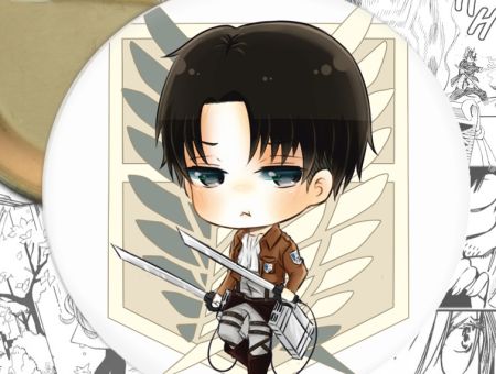 Значок Атака Титанов Леви Аккерман аниме Attack on Titan 000606