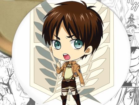 круглый значок Атака Титанов Attack on Titan 000607 