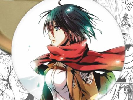 Значок Атака Титанов Микаса аниме Attack on Titan 000611