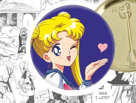 Значок Sailor Moon Сейлор мун 44-003285 Круглий