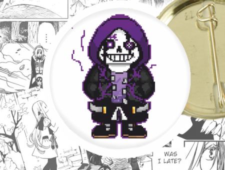 Круглый значок Санс Undertale 44-003888