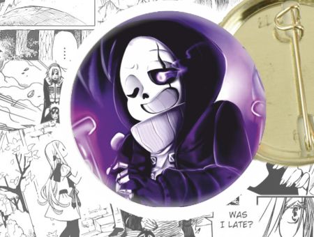Круглый значок Санс Undertale 44-003889