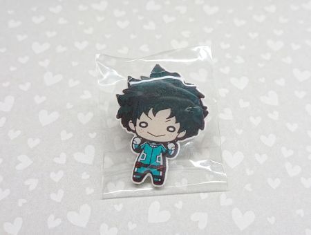 ПИН-0003-05 Значок Мидория BNHA фиігурный с застежкой-пином
