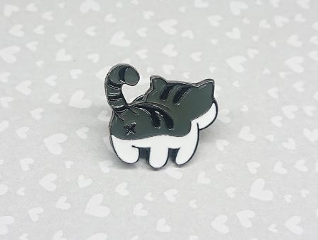 Значок Кіт з дупкою фігурний з застібкою-піном ПІН-0007-12