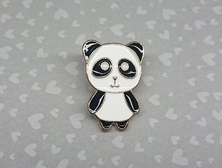 Значок фігурний з застібкою-піном панда ПІН-0007-42