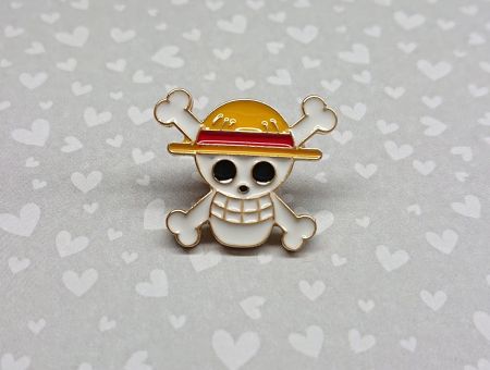 Значок фігурний з застібкою-піном One Piece піратський череп ПІН-0012-29