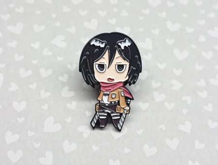 ПИН-0020-02 Значок Микаса Атака Титанов Attack on Titan, фигурный застежкой-пином