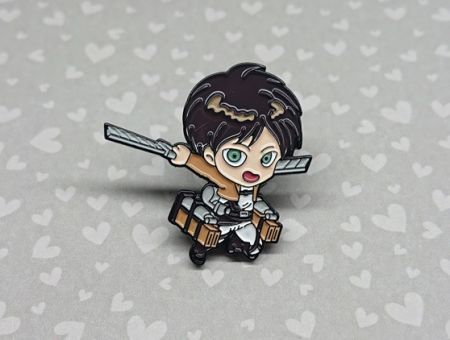 ПИН-0020-03 Значок Эрен Атака Титанов Attack on Titan, фигурный застежкой-пином