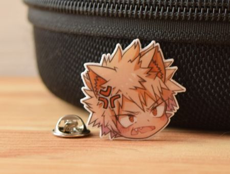ПИН-0018-2 Значок Бакуго (голова) BNHA фиігурный с застежкой-пином