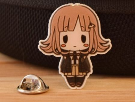 Значок Danganronpa Данганронпа Чіакі фігурний з застібкою-піном ПИН-0015-01