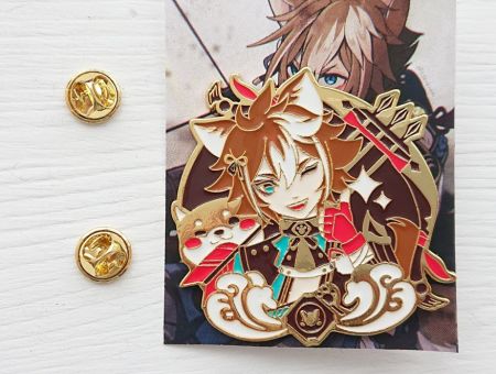 Значок Genhsin Impact Геншин Імпакт Горо фігурний з застібкою-піном ПИН-0012-16