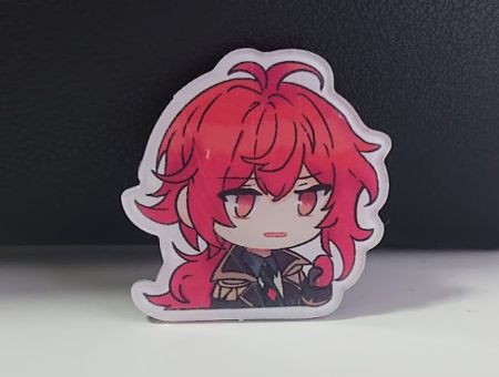 Значок акриловий фігурний Геншин Імпакт Ділюк Genshin Impact БУЛ-0019-7