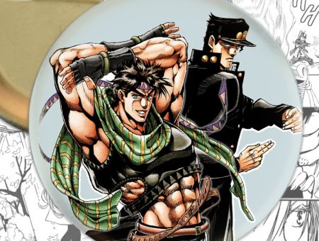 Значок Невероятные приключения ДжоДжо Джозеф и Джотаро Jojo's Bizarre Adventure 000011