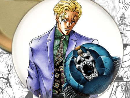 Значок Невероятные приключения ДжоДжо Йошикаге Кира Jojo's Bizarre Adventure 000015
