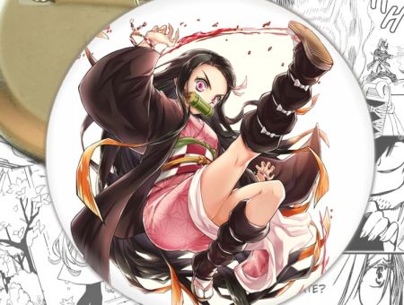 Значок Клинок, що розтинає демонів Незуко 000114 Demon Slayer