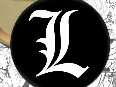Значок L 000393 Death Note Зошит смерті