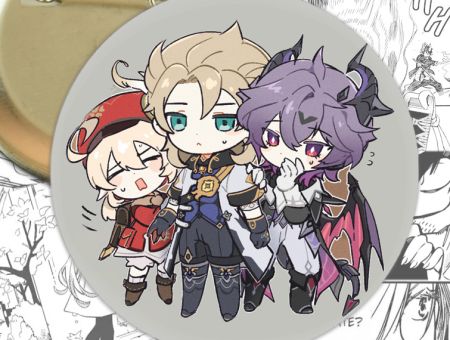 Значок Альбедо, Кли и Дурин Геншин Импакт Genshin Impact 004456