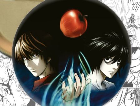 Значок Єл та Ягамі Лайт Зошит смерті Death Note 000457