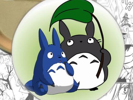 Значок Мій сосеод Тоторо Tonari no Totoro 000690 Круглий