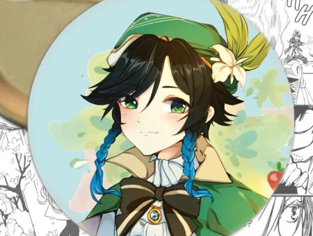 Значок Геншин Імпакт Венті Genshin Impact 001219