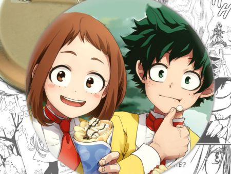 значок Моя геройська академія Мідорія та Урарака Boku no Hero Academia 001489