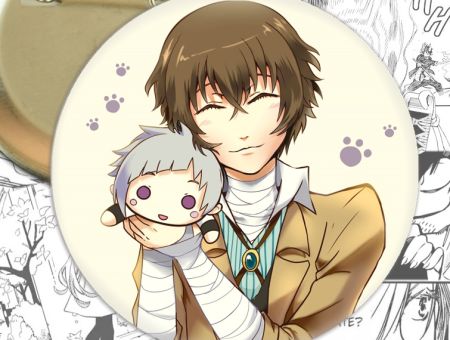 Значок Дазай Bungo Stray Dogs 001557 Круглий