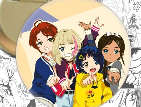 Значок Приоритет Чудо-Яйца , Ай Ото , Нейру Аонума , Рика Каваи , Момоэ Саваки Wonder Egg Priority 001644