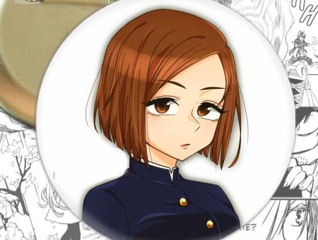 Круглый значок аниме Магическая Битва Jujutsu Kaisen 001733