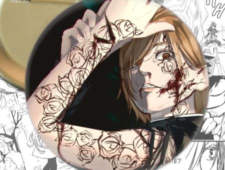 Круглый значок Магическая Битва Jujutsu Kaisen 001747 