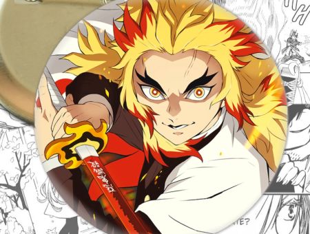 Значок Клинок, що розтинає демонів Demon Slayer 001932 Круглий