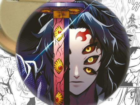 Значок Кокушибо Клинок, що розтинає демонів Demon Slayer 001955 Круглий